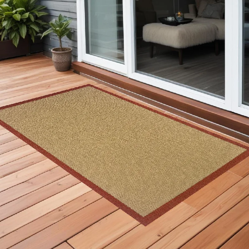 2' X 4' Indoor / Outdoor Area Rug - Brown