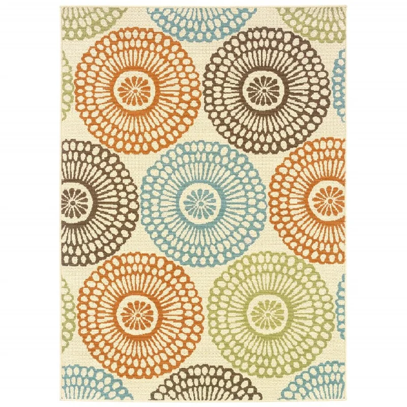 2' X 4' Outdoor & Indoor Area Rug - Beige