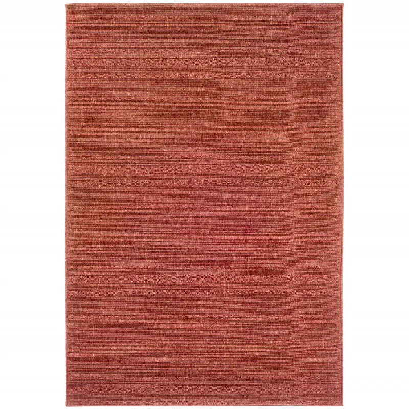 2' X 4' Stain Resistant Indoor / Outdoor Area Rug - Red