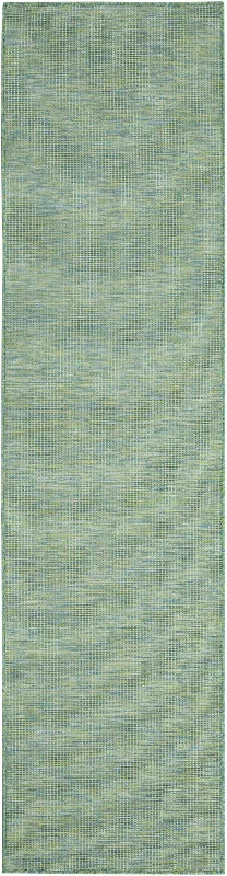 8' Power Loom Runner Rug - Blue