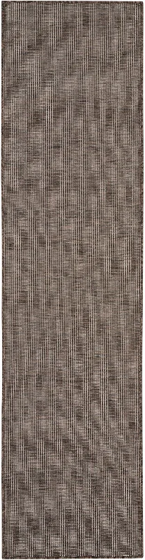 8' Power Loom Runner Rug - Brown