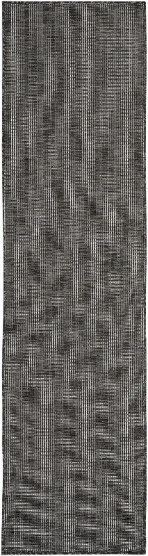 8' Power Loom Runner Rug - Charcoal