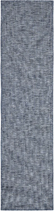 8' Power Loom Runner Rug - Navy Blue