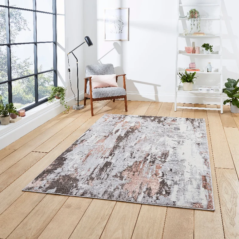 Apollo GR580 Grey & Rose Rug