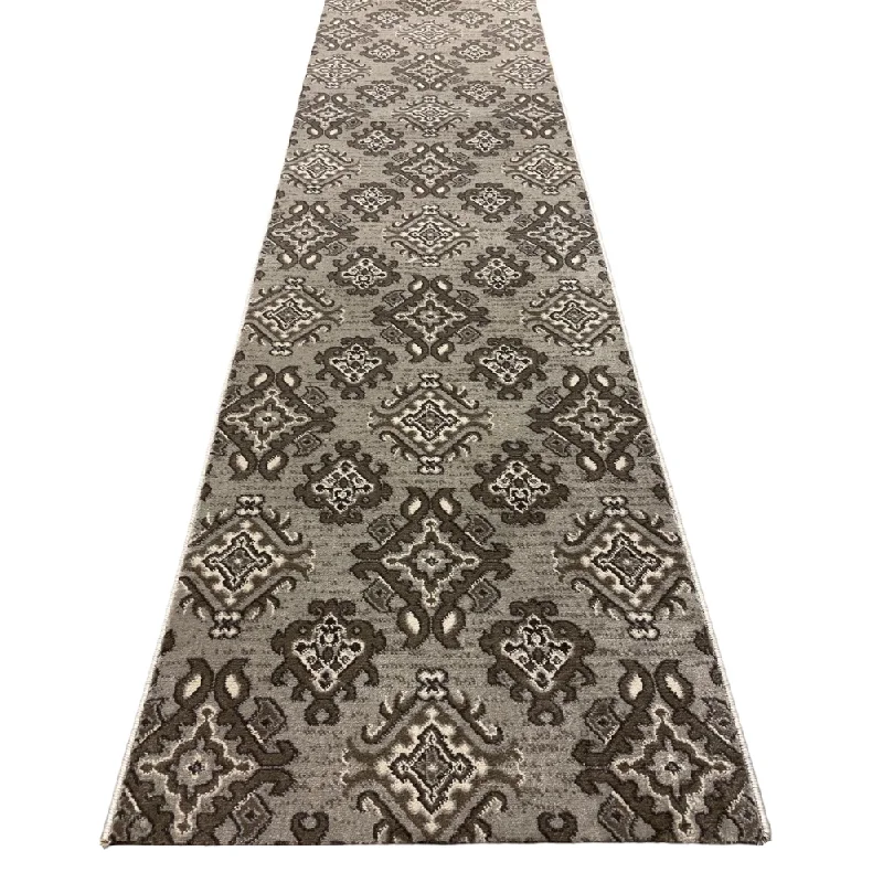 Area Rug Runner Metro Grey and Brown