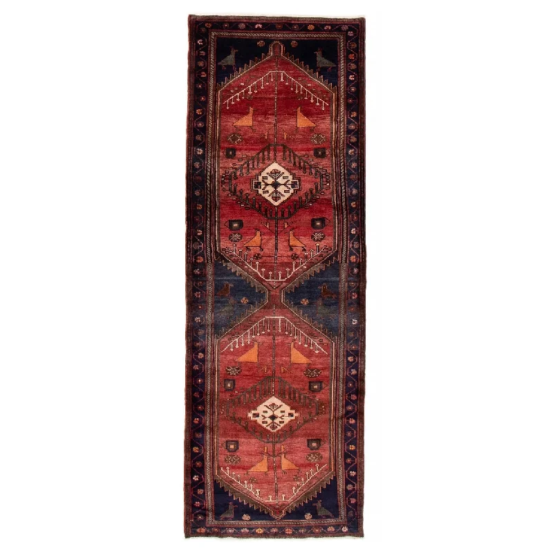 ECARPETGALLERY Hand-knotted Anadol Red Wool Rug - 3'7 x 9'4