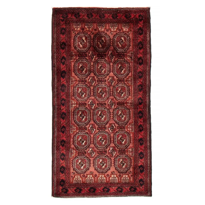 ECARPETGALLERY Hand-knotted Baluch Copper Wool Rug - 3'1 x 5'11