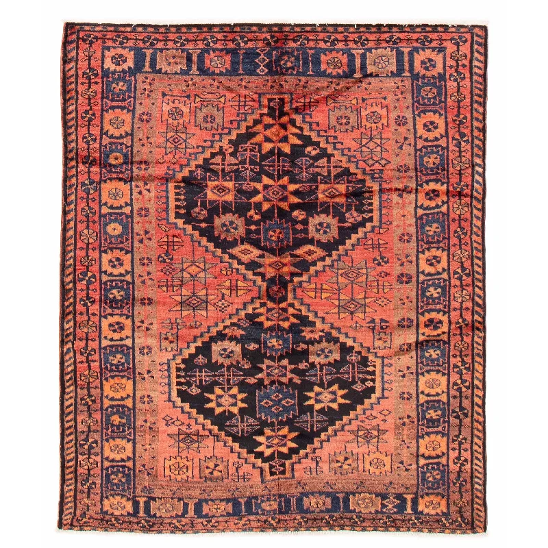 ECARPETGALLERY Hand-knotted Melis Vintage Copper Wool Rug - 5'6 x 6'4