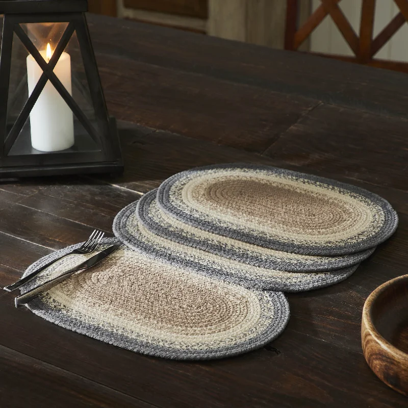 Finders Keepers Oval Braided Placemat 10x15" - Set of 4