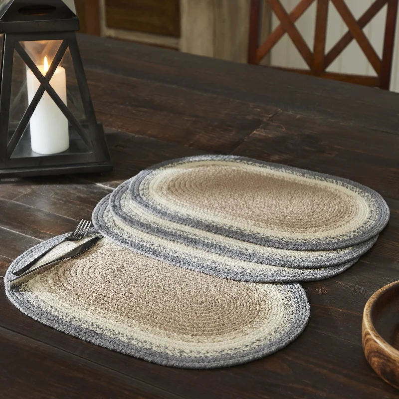 Finders Keepers Oval Braided Placemat 13x19" - Set of 4