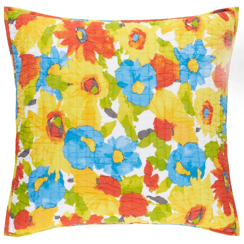 Floral Explosion Multi Quilted Sham