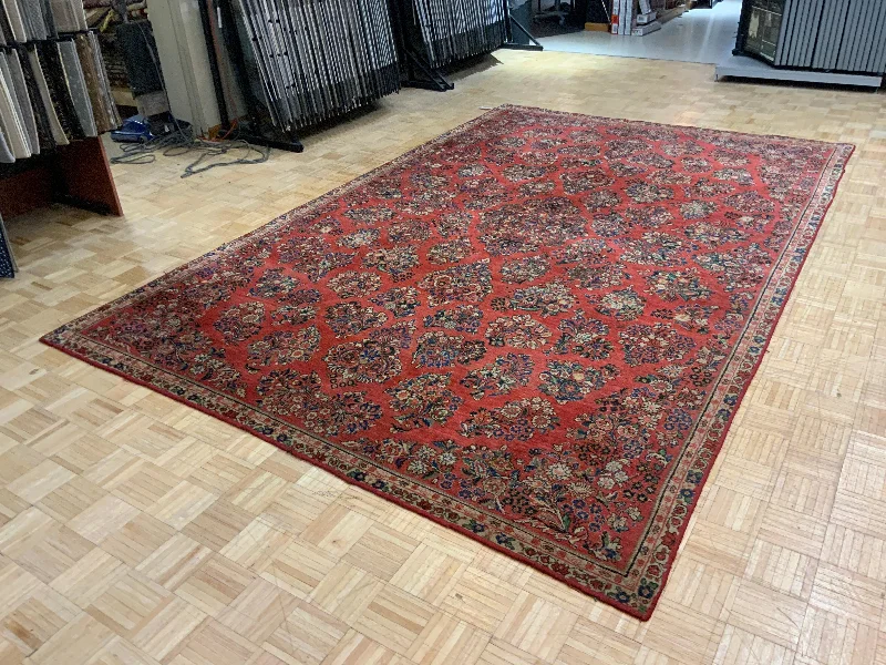 VINTAGE 8ft. x 13ft. TRADITIONAL SAROUK