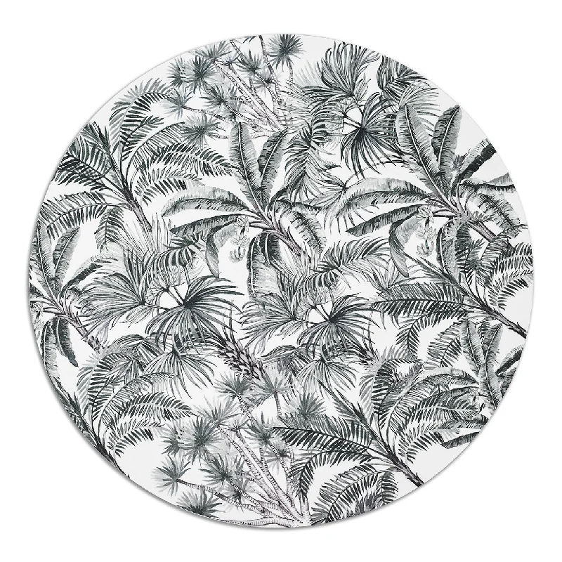 ROUND PLACEMAT · PALM MOTIF