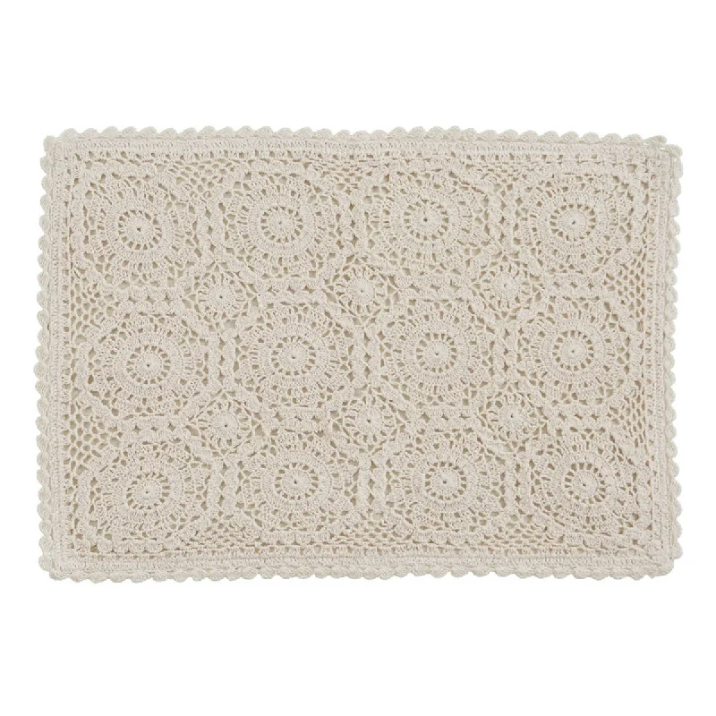 Lace Placemat Set-Cream