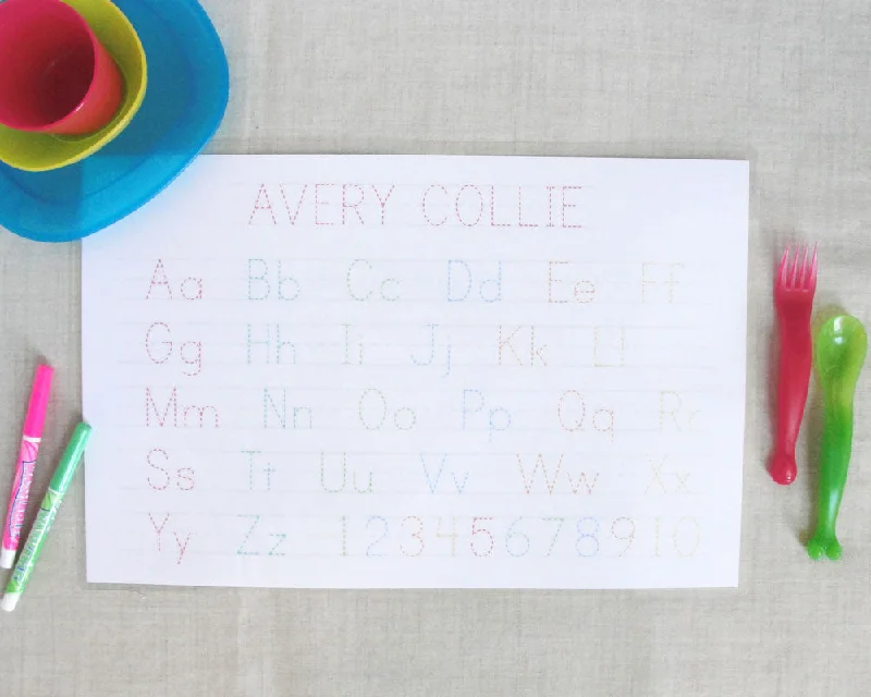 Learn Letters Learning Placemat