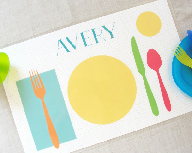 Learn to Set the Table Placemat