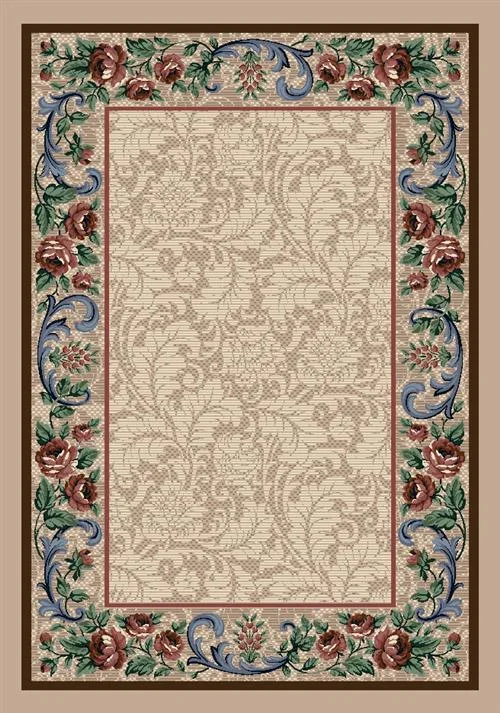 Rose Damask Rug-01000 Pearl Mist