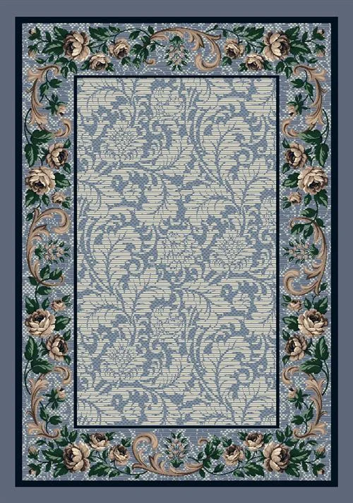 Rose Damask Rug-07000 Lapis