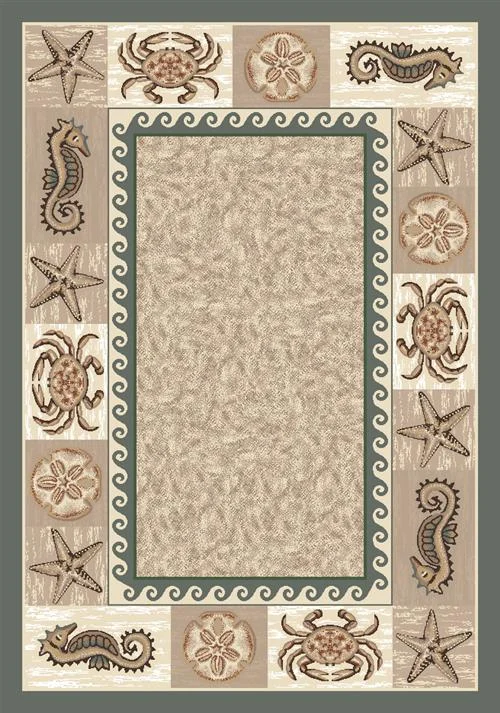 Sea Life Rug-06720 Light Aqua