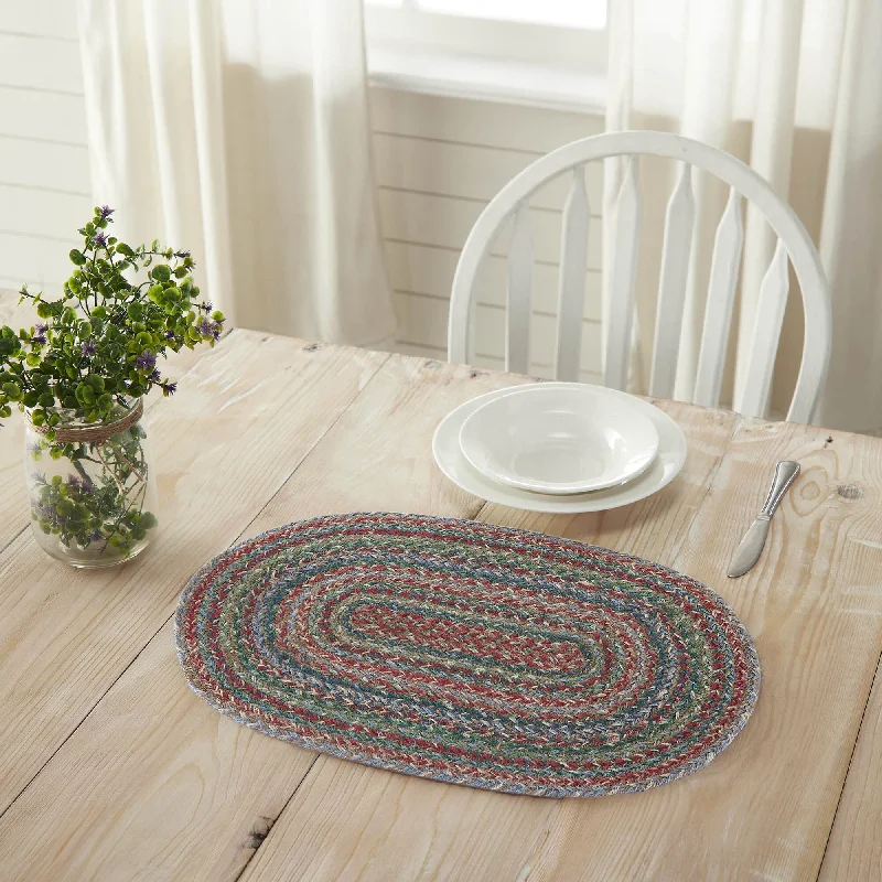 Multi Braided Oval Placemat 13x19"