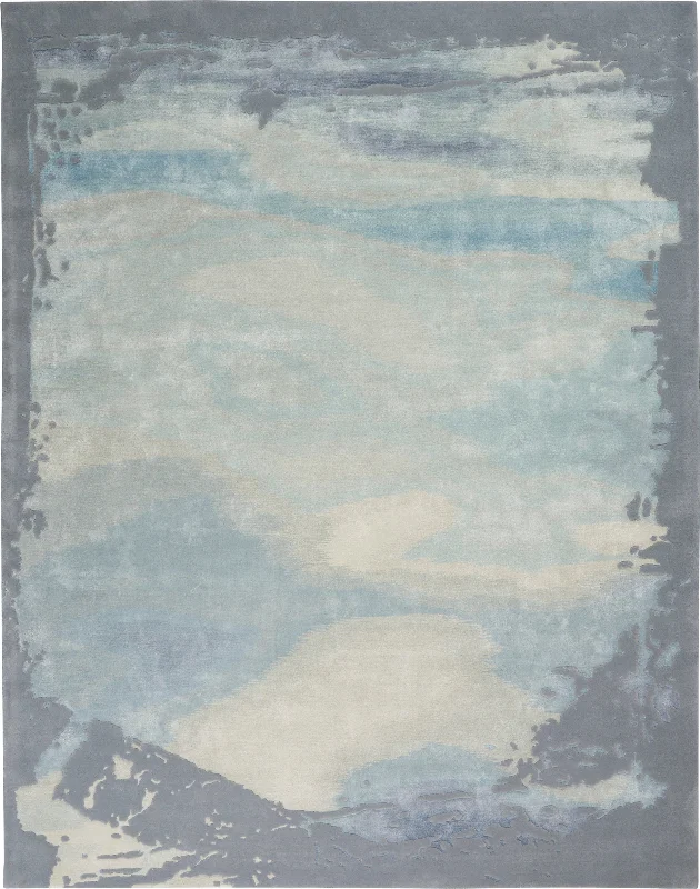 Nourison Prismatic PRS19 Seafoam/Silver Area Rug