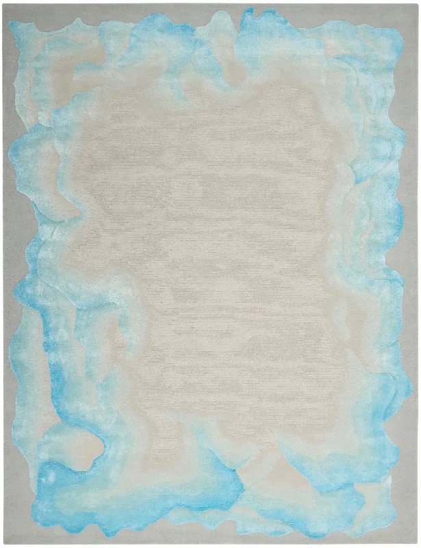 Nourison Prismatic PRS22 Sea Mist Blue Area Rug