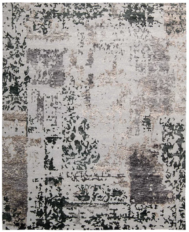 Nourison Silk Shadows SHA16 Silver Grey Area Rug