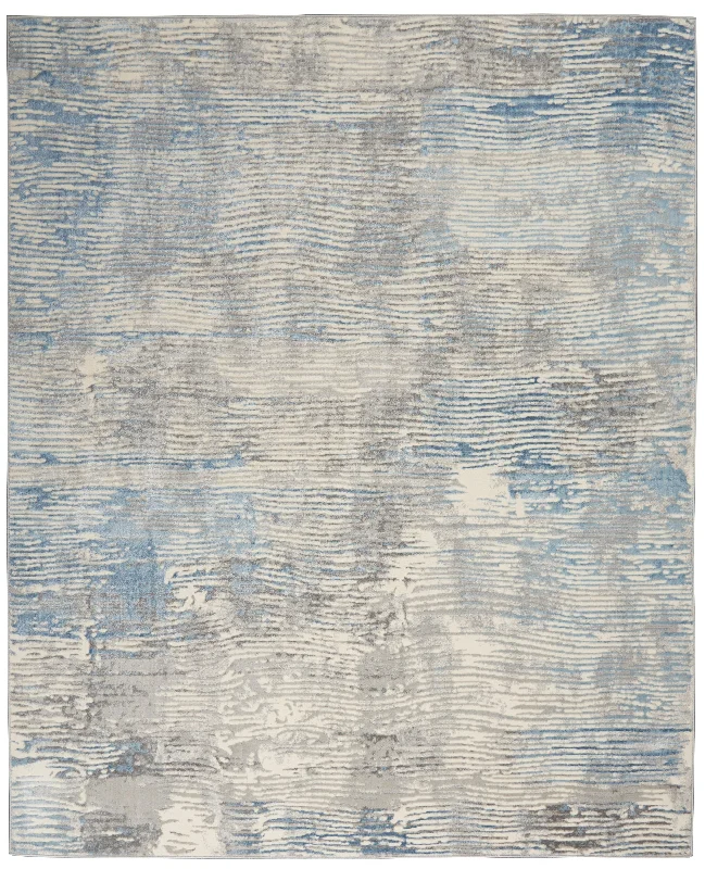 Nourison Solace SLA01 Ivory/Grey/Blue Area Rug