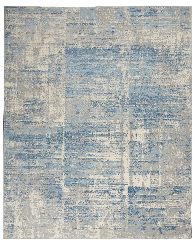 Nourison Solace SLA02 Ivory/Grey/Blue Area Rug