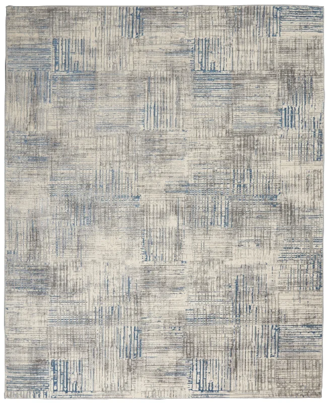 Nourison Solace SLA03 Ivory/Grey/Blue Area Rug