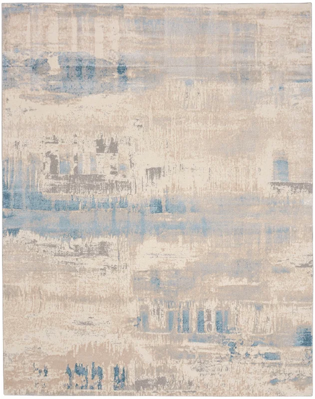 Nourison Solace SLA08 Ivory/Grey/Blue Area Rug