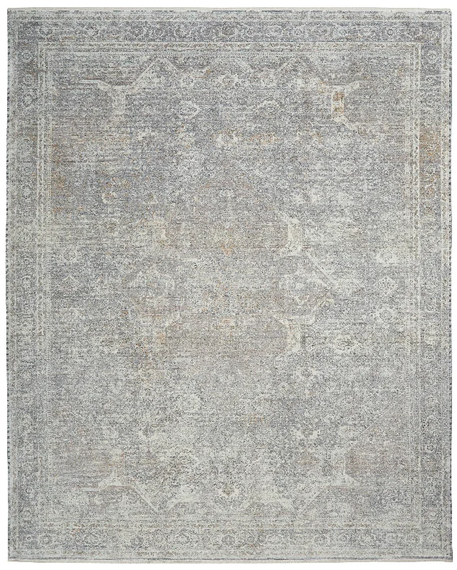 Nourison Starry Nights STN03 Silver/Cream Area Rug