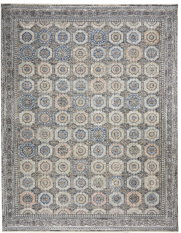 Nourison Starry Nights STN09 Grey/Navy Area Rug