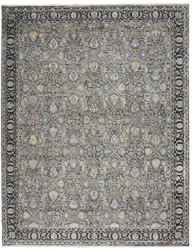 Nourison Starry Nights STN10 Grey/Navy Area Rug