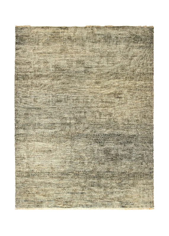 Oriental Rug Indian Handmade Area Modern 8'6"x11'6" (9x12) Blue Whites/Beige Grass Stripes Design #A33881