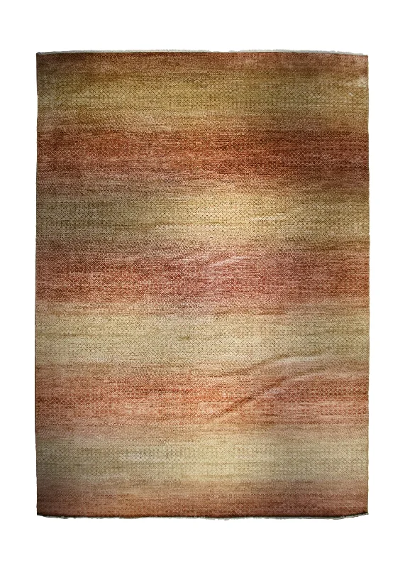 Oriental Rug Indian Handmade Area Transitional 13'3"x19'10" (13x20) Red Yellow/Gold Grass Gabbeh Design #A33983