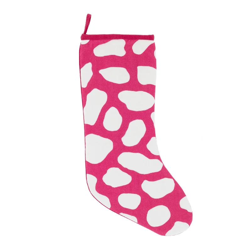 Pebbles Quilted Fuchsia Stocking