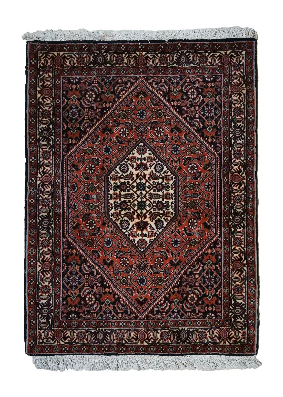 Persian Rug Bijar Handmade Area Traditional 2'4"x3'2" (2x3) Red Geometric Herati Design #A33929