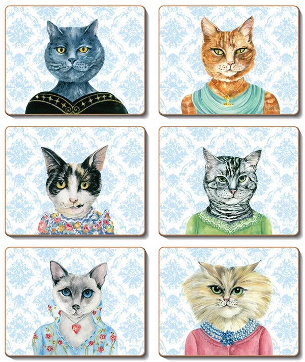 Lady Cat Luncheon Coasters & Placemats