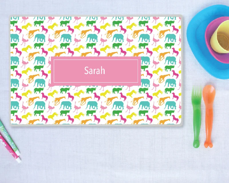 Safari Animal Personalize Placemat