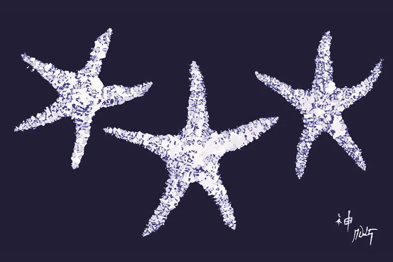 Starfish | White on Navy Placemat