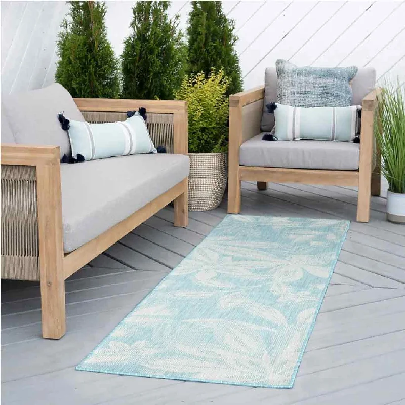 Tayse Area Rugs Eco Aqua ECO1706 Indoor or Outdoor