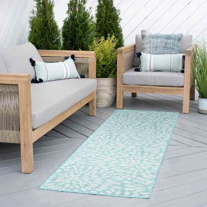 Tayse Area Rugs Eco Aqua ECO1906 Indoor or Outdoor