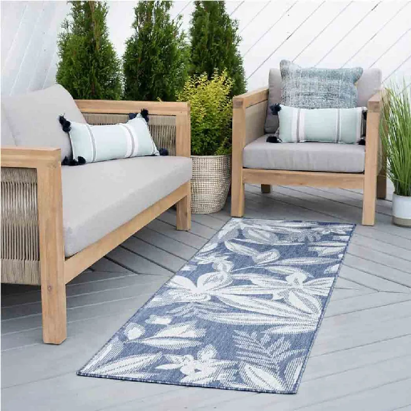 Tayse Area Rugs Eco Blue ECO1702 Indoor or Outdoor