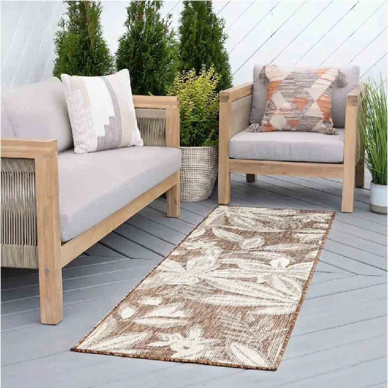 Tayse Area Rugs Eco Brown ECO1703 Indoor or Outdoor