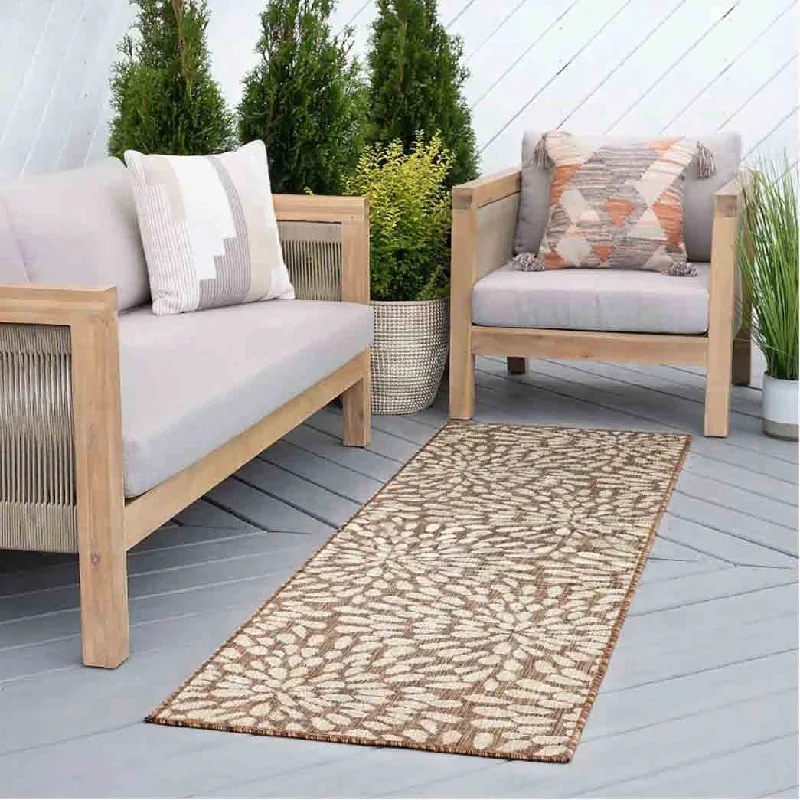 Tayse Area Rugs Eco Brown ECO1903 Indoor or Outdoor