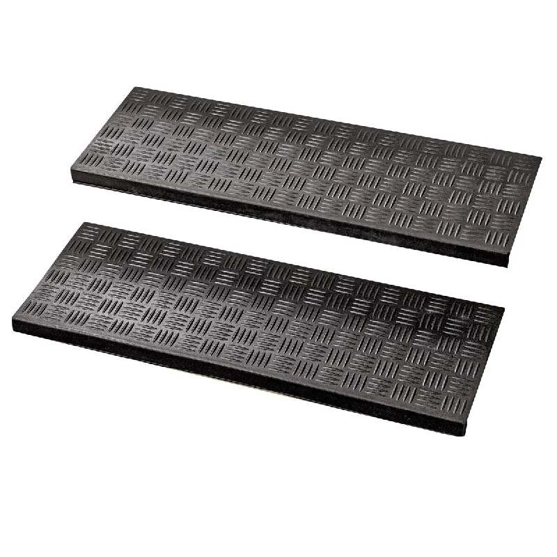 Textured Rubber Stair Treads - Set of 2 - 11.250 x 7.000 x 3.000