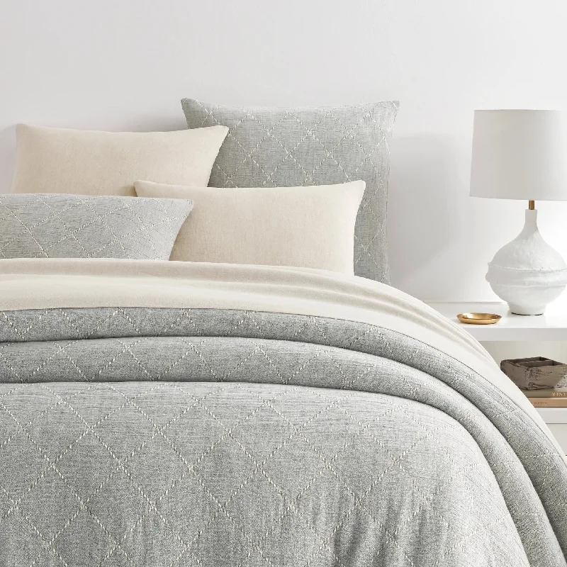 Tilden Natural/Grey Matelasse Coverlet