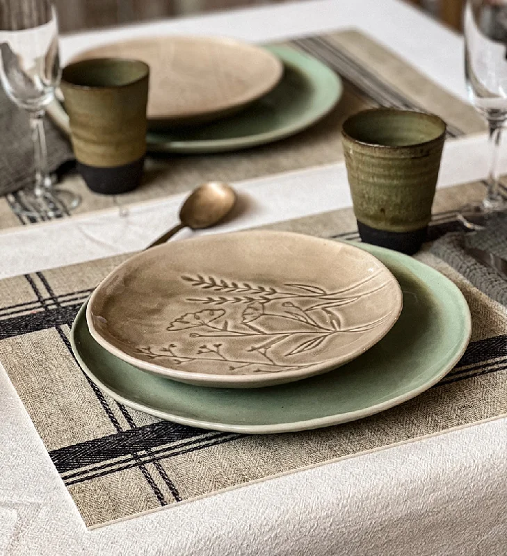 Traditional Linen Grace Vinyl Table Placemat