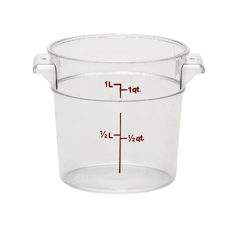 Cambro RFSCW1, 1 Qt Round Food Storage Container, Clear